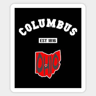 🌰 Columbus Ohio Strong, Buckeye State Map, Est 1816, City Pride Sticker